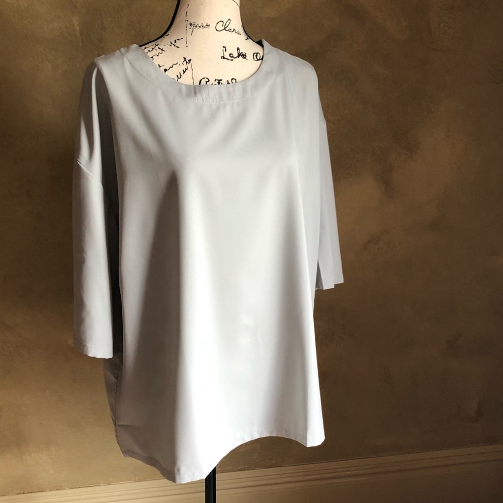 MISSLOOK Gray Blouse 3X